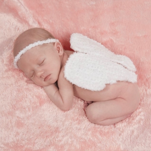 NEW Mud Pie Crocheted Angel Baby Costume - Picture 4 of 7
